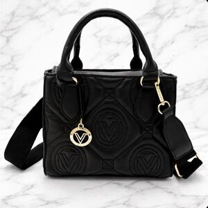 NWT Valentino Black Leather Handbag / Crossbody